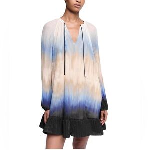 Simkhai Elegant Ombre Pleated Dress